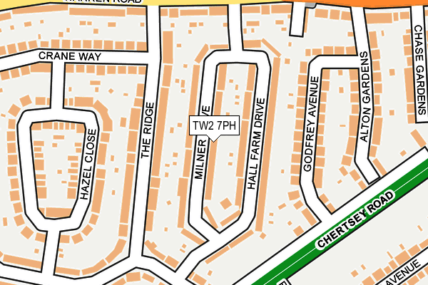 TW2 7PH map - OS OpenMap – Local (Ordnance Survey)