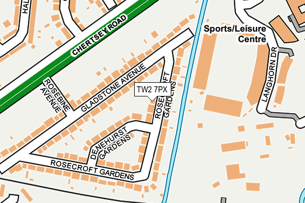 TW2 7PX map - OS OpenMap – Local (Ordnance Survey)