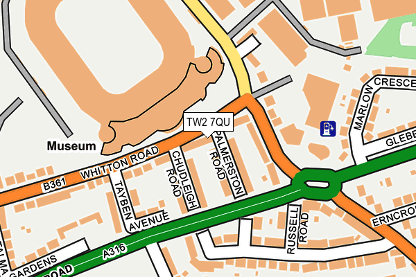 TW2 7QU map - OS OpenMap – Local (Ordnance Survey)