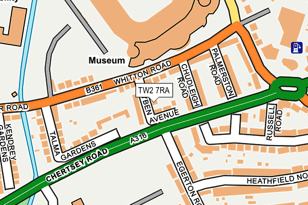 TW2 7RA map - OS OpenMap – Local (Ordnance Survey)