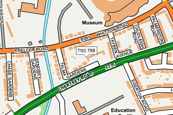TW2 7RB map - OS OpenMap – Local (Ordnance Survey)