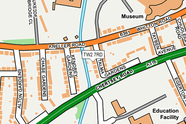 TW2 7RD map - OS OpenMap – Local (Ordnance Survey)