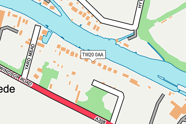 TW20 0AA map - OS OpenMap – Local (Ordnance Survey)