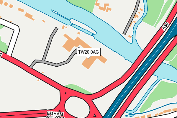 TW20 0AG map - OS OpenMap – Local (Ordnance Survey)