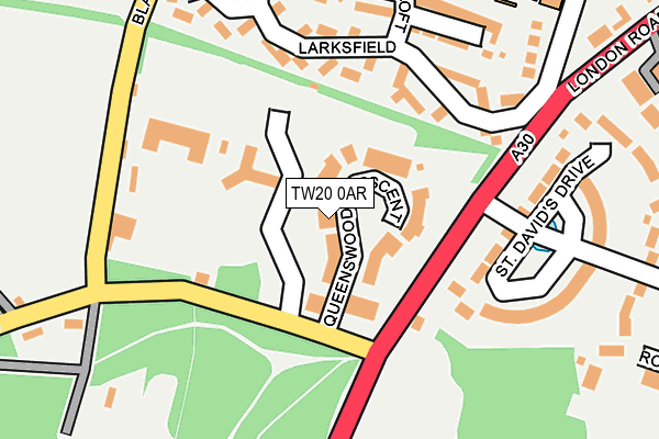 TW20 0AR map - OS OpenMap – Local (Ordnance Survey)