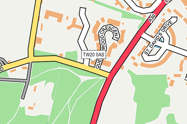 TW20 0AS map - OS OpenMap – Local (Ordnance Survey)