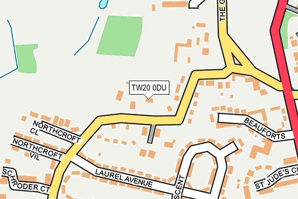 TW20 0DU map - OS OpenMap – Local (Ordnance Survey)