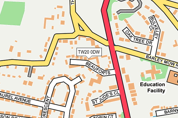 TW20 0DW map - OS OpenMap – Local (Ordnance Survey)