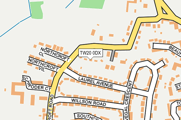 TW20 0DX map - OS OpenMap – Local (Ordnance Survey)