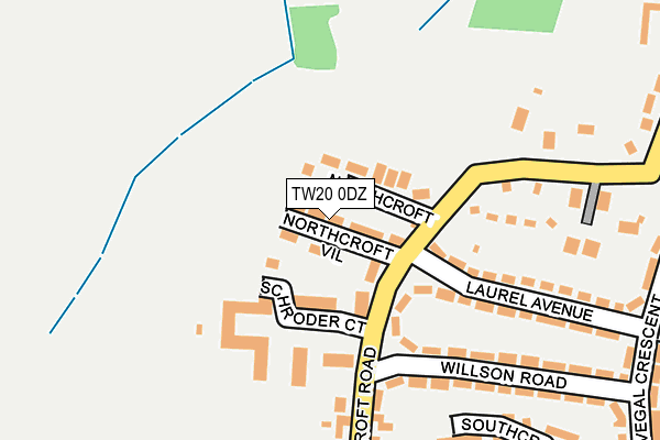 TW20 0DZ map - OS OpenMap – Local (Ordnance Survey)