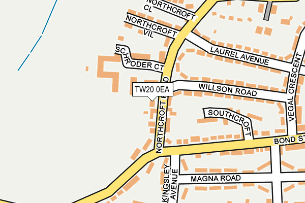 TW20 0EA map - OS OpenMap – Local (Ordnance Survey)
