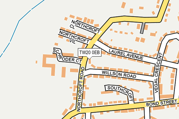 TW20 0EB map - OS OpenMap – Local (Ordnance Survey)