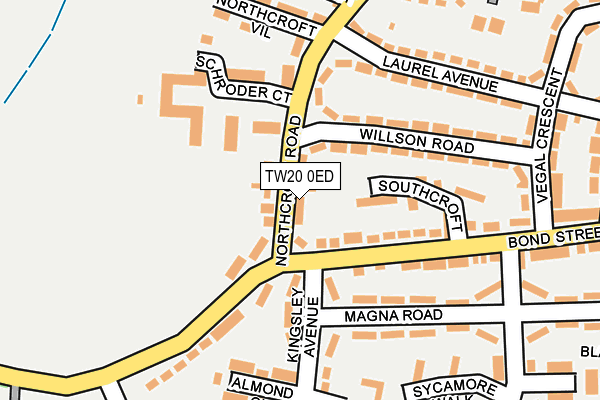 TW20 0ED map - OS OpenMap – Local (Ordnance Survey)