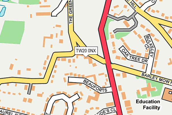 TW20 0NX map - OS OpenMap – Local (Ordnance Survey)