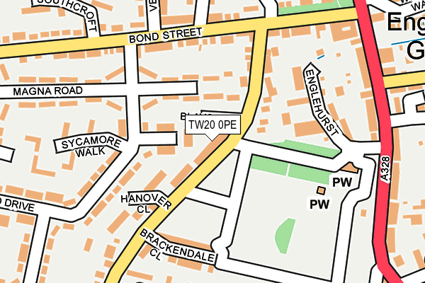 TW20 0PE map - OS OpenMap – Local (Ordnance Survey)
