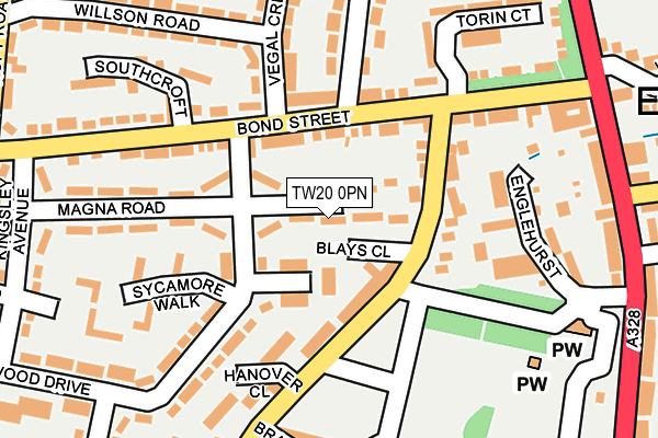 TW20 0PN map - OS OpenMap – Local (Ordnance Survey)