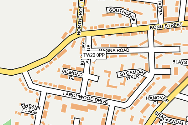 TW20 0PP map - OS OpenMap – Local (Ordnance Survey)