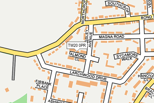 TW20 0PR map - OS OpenMap – Local (Ordnance Survey)