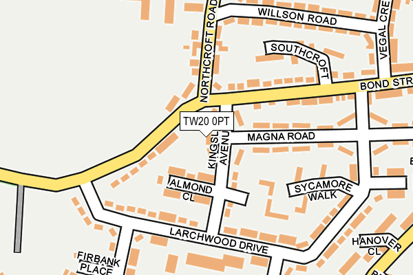 TW20 0PT map - OS OpenMap – Local (Ordnance Survey)