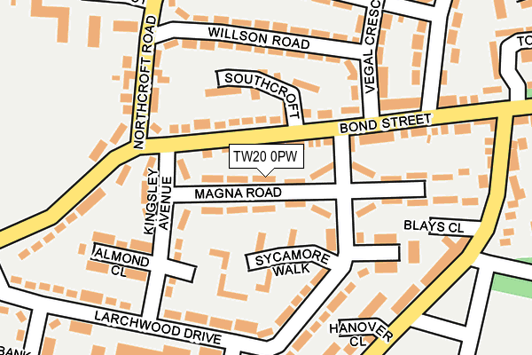 TW20 0PW map - OS OpenMap – Local (Ordnance Survey)