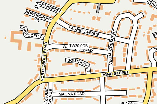 TW20 0QB map - OS OpenMap – Local (Ordnance Survey)