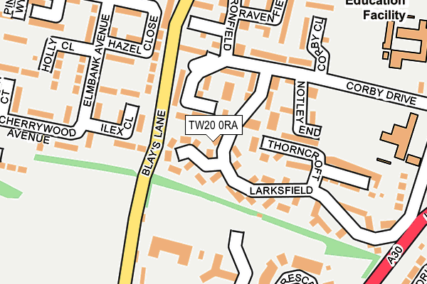 TW20 0RA map - OS OpenMap – Local (Ordnance Survey)