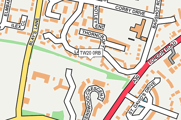 TW20 0RB map - OS OpenMap – Local (Ordnance Survey)