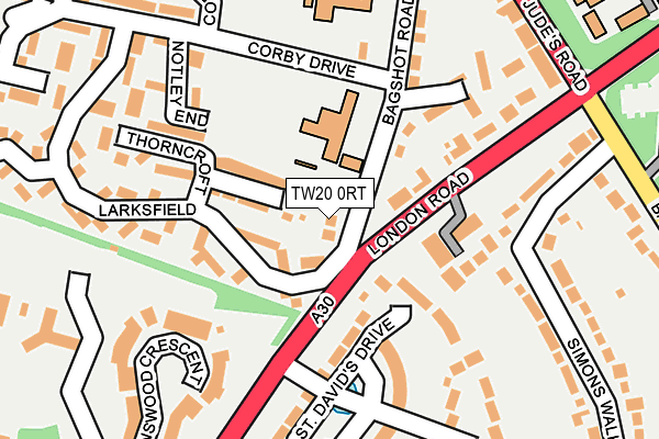 TW20 0RT map - OS OpenMap – Local (Ordnance Survey)