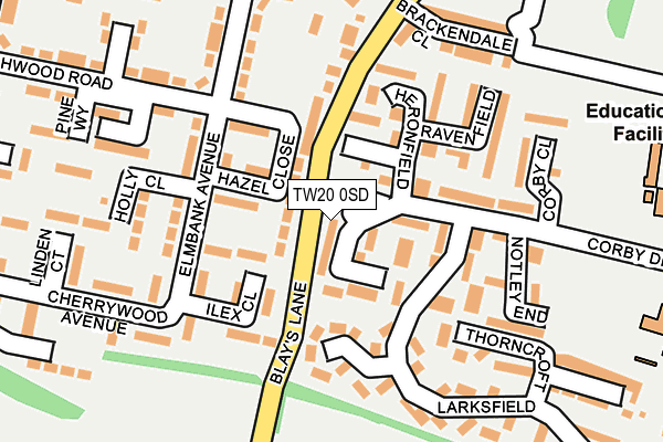 TW20 0SD map - OS OpenMap – Local (Ordnance Survey)