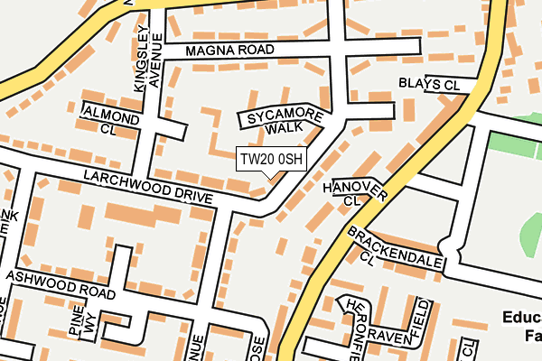 TW20 0SH map - OS OpenMap – Local (Ordnance Survey)