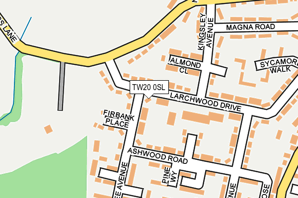 TW20 0SL map - OS OpenMap – Local (Ordnance Survey)