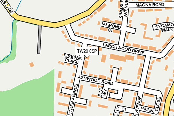 TW20 0SP map - OS OpenMap – Local (Ordnance Survey)