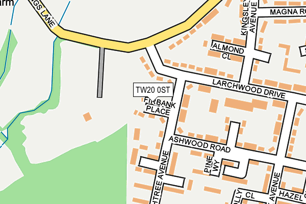 TW20 0ST map - OS OpenMap – Local (Ordnance Survey)