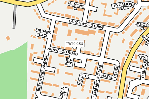 TW20 0SU map - OS OpenMap – Local (Ordnance Survey)