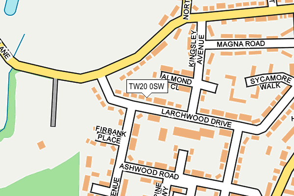 TW20 0SW map - OS OpenMap – Local (Ordnance Survey)