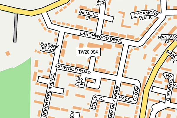 TW20 0SX map - OS OpenMap – Local (Ordnance Survey)