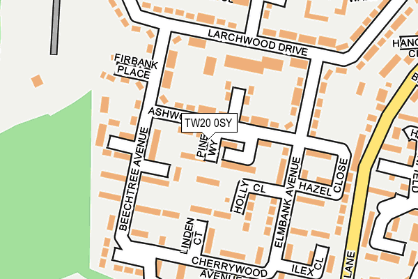 TW20 0SY map - OS OpenMap – Local (Ordnance Survey)
