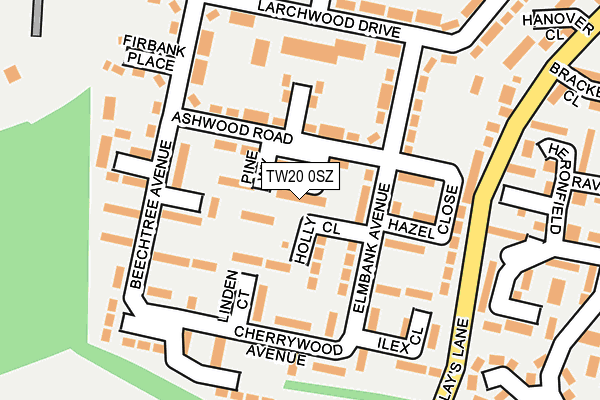 TW20 0SZ map - OS OpenMap – Local (Ordnance Survey)