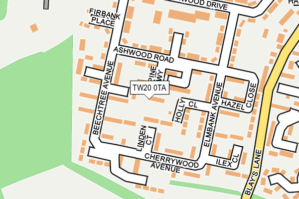 TW20 0TA map - OS OpenMap – Local (Ordnance Survey)