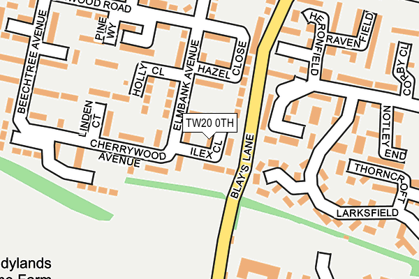 TW20 0TH map - OS OpenMap – Local (Ordnance Survey)