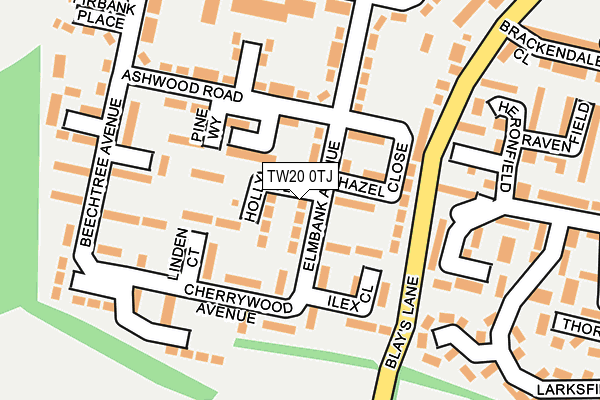 TW20 0TJ map - OS OpenMap – Local (Ordnance Survey)
