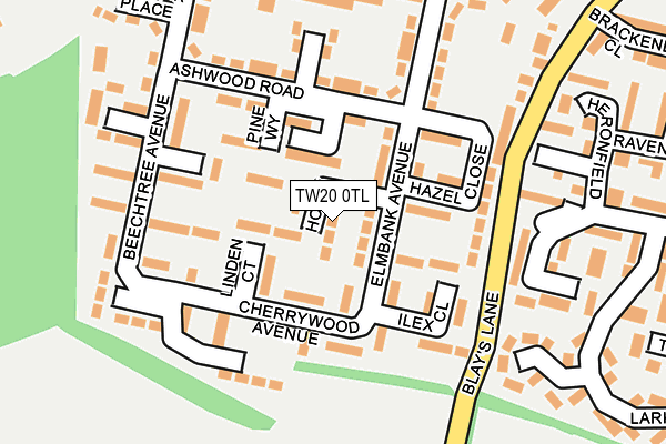 TW20 0TL map - OS OpenMap – Local (Ordnance Survey)