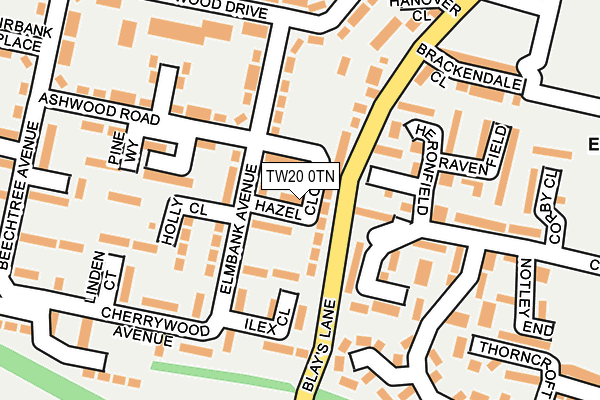 TW20 0TN map - OS OpenMap – Local (Ordnance Survey)