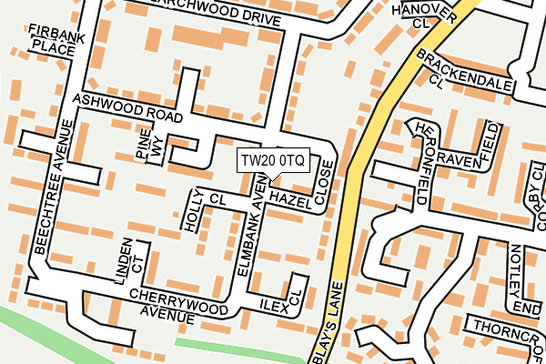 TW20 0TQ map - OS OpenMap – Local (Ordnance Survey)