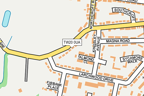 TW20 0UA map - OS OpenMap – Local (Ordnance Survey)