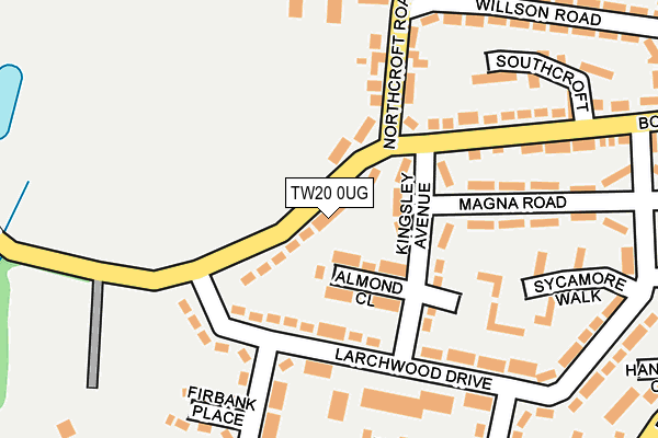 TW20 0UG map - OS OpenMap – Local (Ordnance Survey)