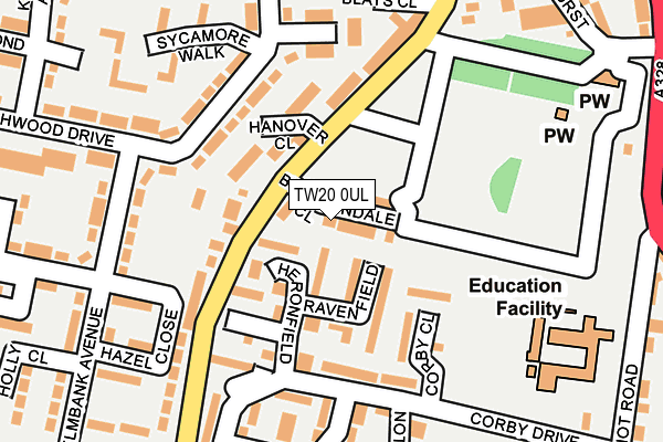 TW20 0UL map - OS OpenMap – Local (Ordnance Survey)