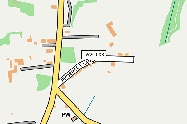 TW20 0XB map - OS OpenMap – Local (Ordnance Survey)