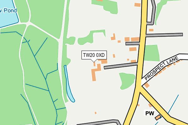 TW20 0XD map - OS OpenMap – Local (Ordnance Survey)