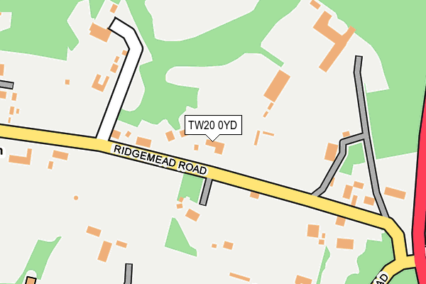 TW20 0YD map - OS OpenMap – Local (Ordnance Survey)